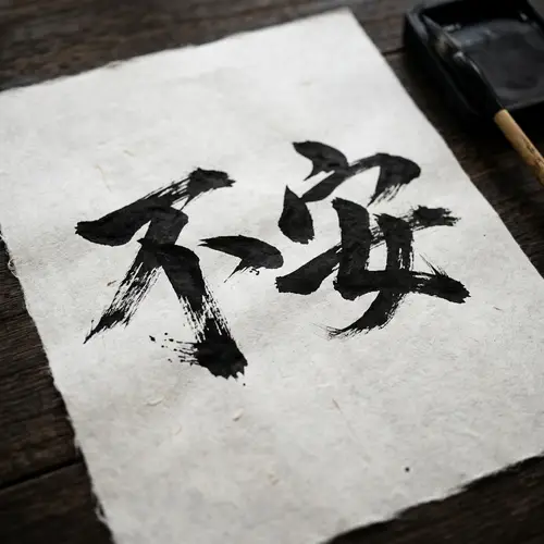 Japanese Calligraphy for Anxiety: 不安 Art