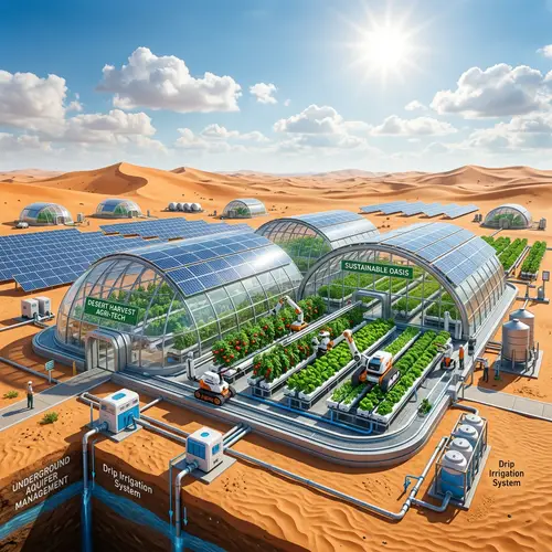 Sustainable Desert Agriculture Technology | Futuristic Farming Solutions