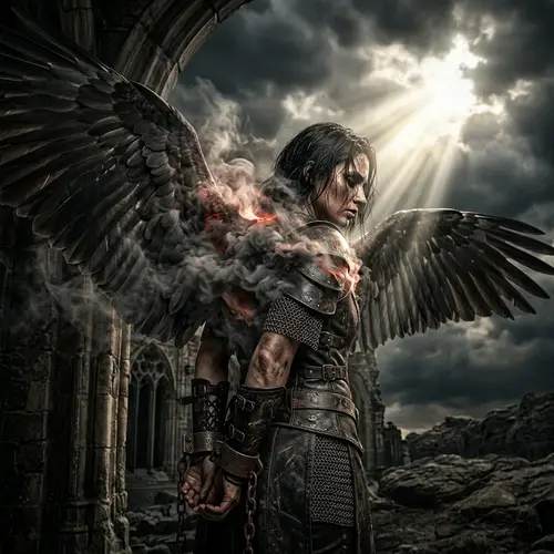 Dark Angel Gothic Fantasy - Hyperdetailed Concept Art