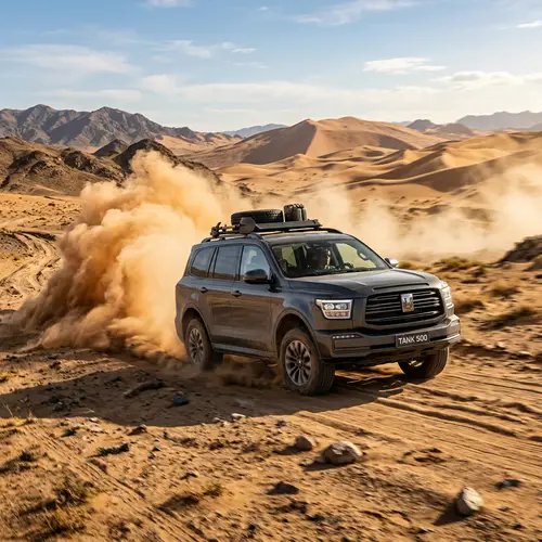 Tank 500 in the Desert: Majestic Power Unleashed