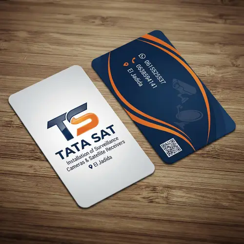 Professional Business Card Design - Tata Sat
