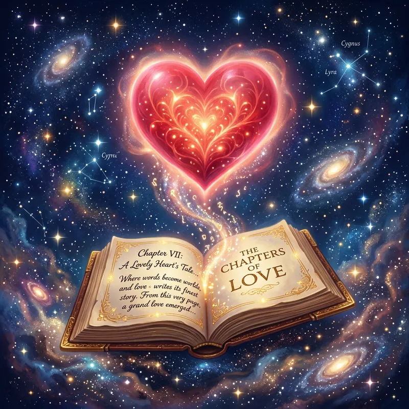 Beautiful Love Connection: Heart Emerging from Book