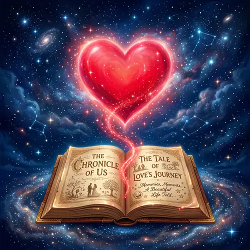 Vibrant Red Heart and Open Book: A Tale of Love and Beauty