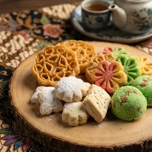 Traditional Malaysian Cookies - Vibrant Colors & Intricate Textures