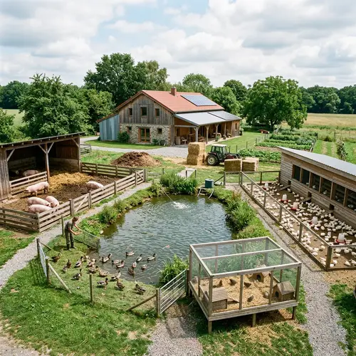 Integrated Farmhouse Design for Livestock and Fish