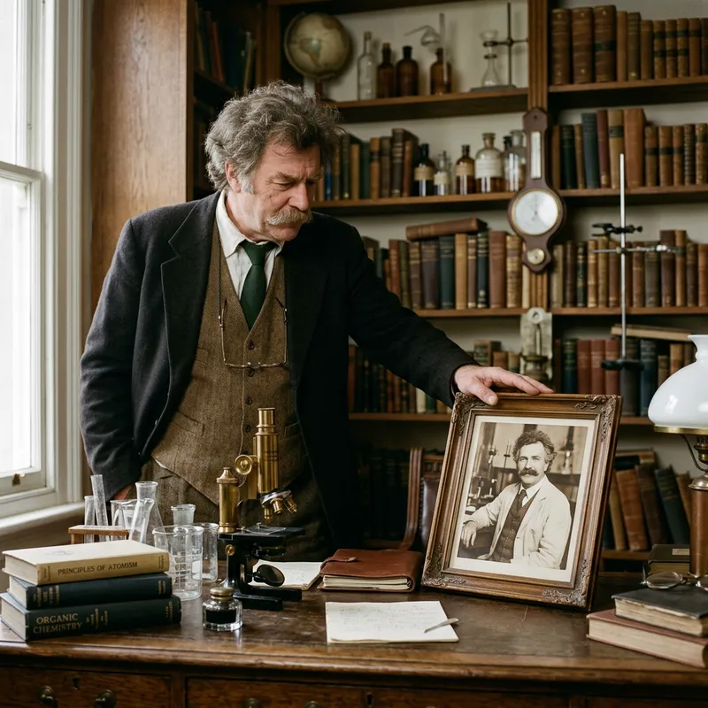 Einstein Contemplates Legacy with a Vintage Portrait