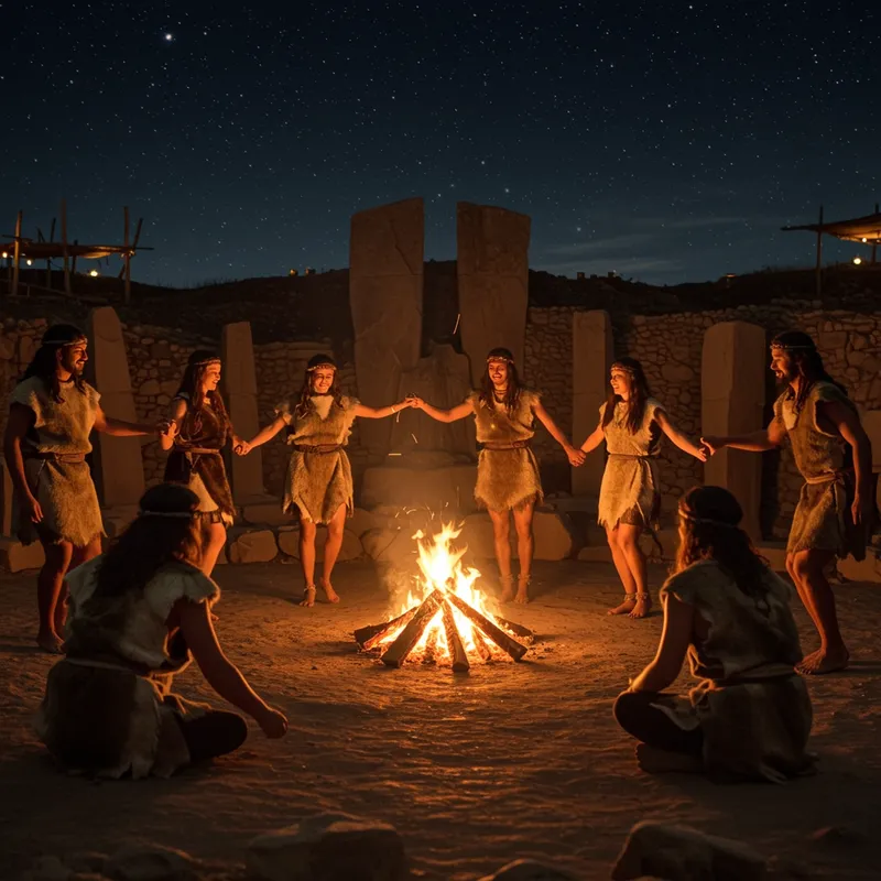 Ancient Dance of Joy at Göbeklitepe Campfire Ancient Dance of Joy at Göbeklitepe Campfire