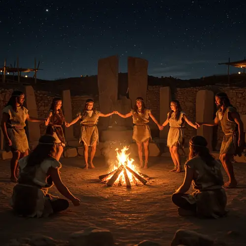 Ancient Dance of Joy at Göbeklitepe Campfire