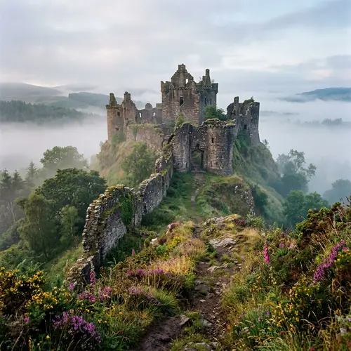 Weather-Beaten Castle on Hill | Mystery & Grandeur