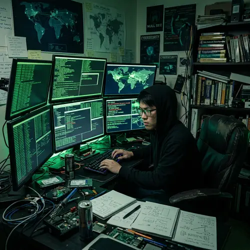 Intriguing Scene of an East Asian Hacker at Work