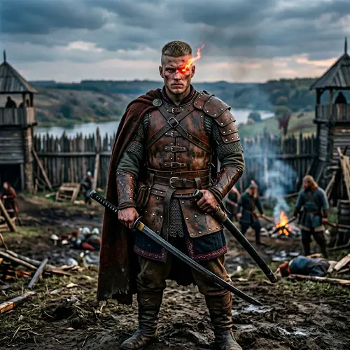 Slavic Rus' Warrior Hero: Courage and Warrior Prowess