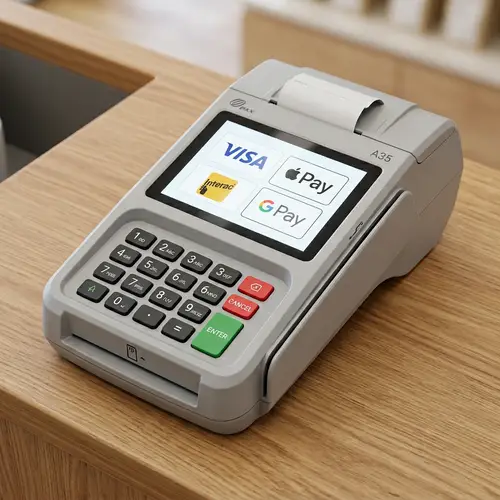 PAX A35 POS System Isometric View