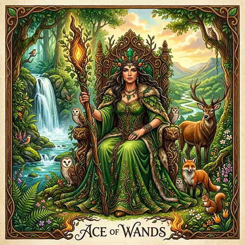 Earthly Queen - Ace of Wands Tarot Card Interpretation