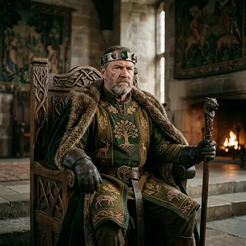 Earthy Strong Male Emperor | Power and Command Representation