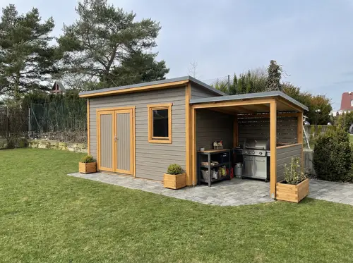 Stylish 7x3 Meter Garden Shed Design