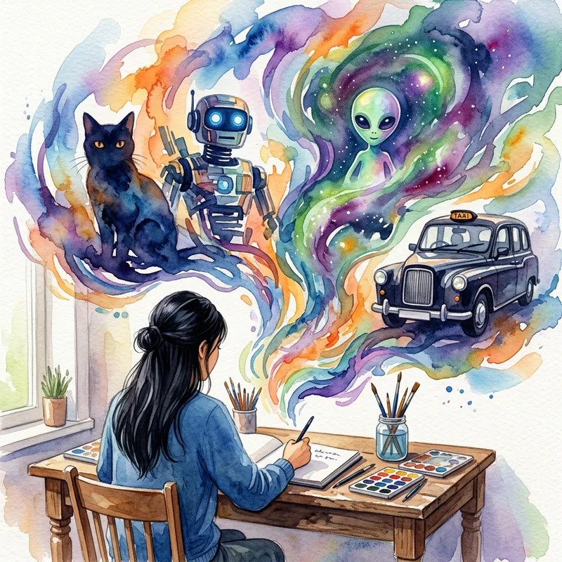 Unity in Diversity: Abstract Watercolor Interpretation