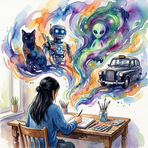 Collective Consciousness: Metaphorical Watercolor Representation