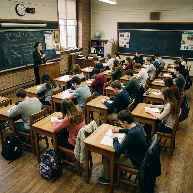 Traditional Classroom with Students and Teacher