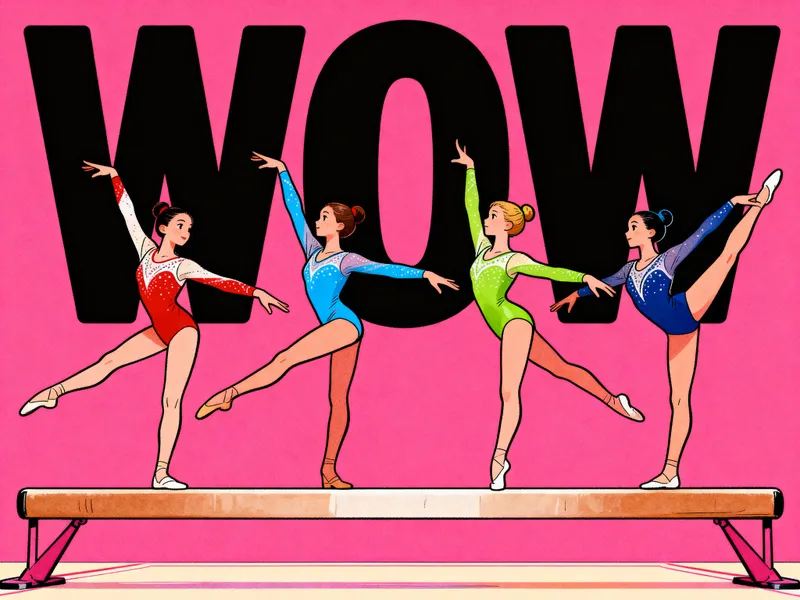 Four Girls Dance on Poles in Colorful Costumes