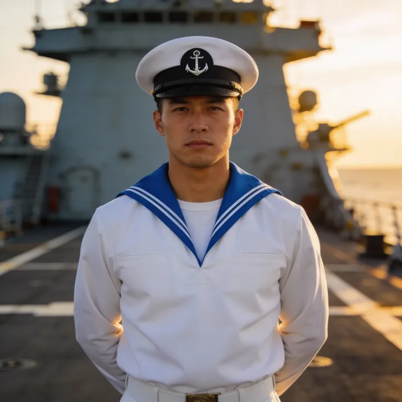 Navy Sailor Portrait - A Tribute to Service