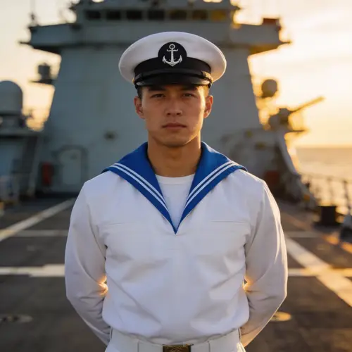 Navy Sailor Portrait - A Tribute to Service