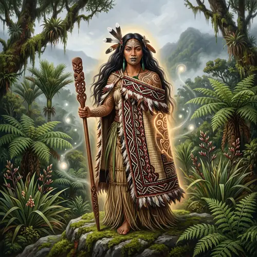 Ancient Maori Goddess - Divine and Powerful Depiction