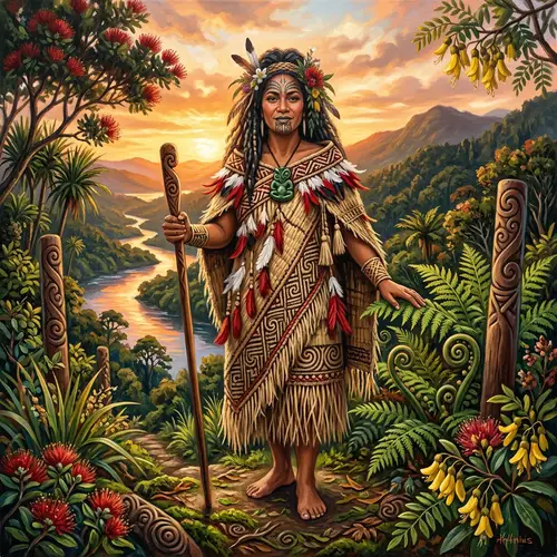 Hine Te Iwaiwa - Maori Feminine Power & Fertility Art