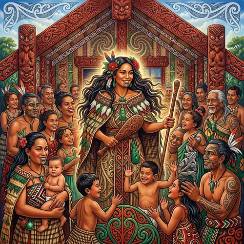Maori Goddess of Humankind: Strength and Grace in Traditional Art