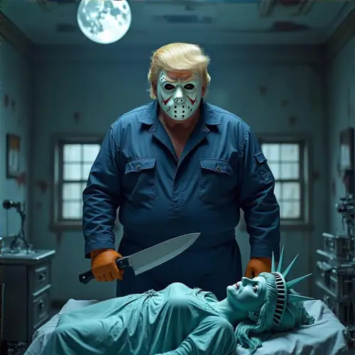 Dystopian Trump: A Haunting Scene Unveiled