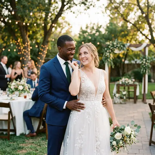 Teasing Bride with Big Cleavage