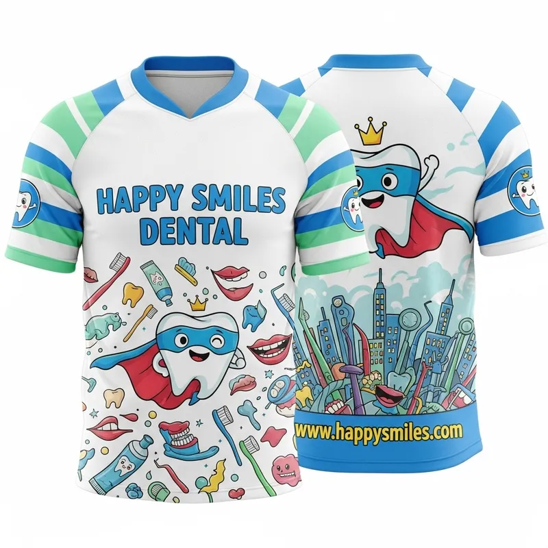 Colorful Fun Jerseys for Dental Clinics