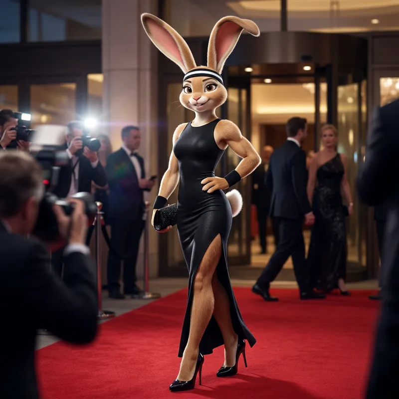 Lola Bunny in Black Gala Gown & Heels Lola Bunny in Black Gala Gown & Heels