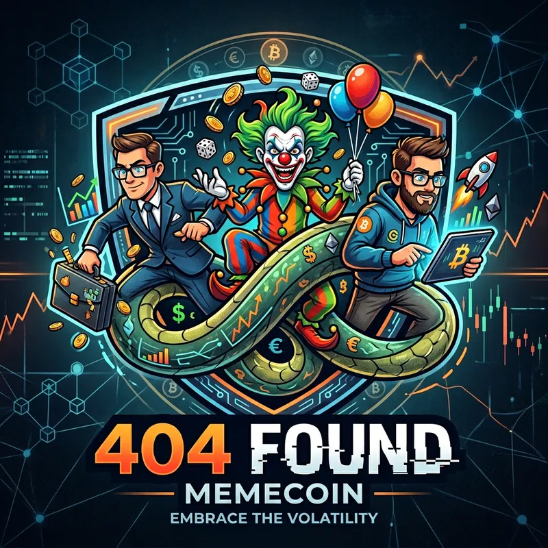 Dynamic Logo Design for 404 Found Memecoin