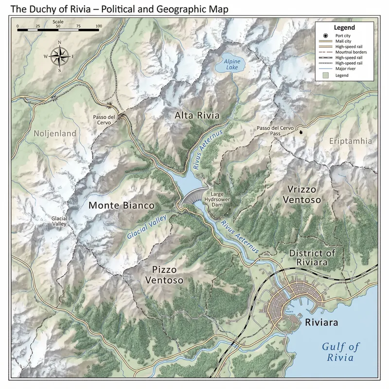 Explore the Duchy of Rivia: A Detailed Map