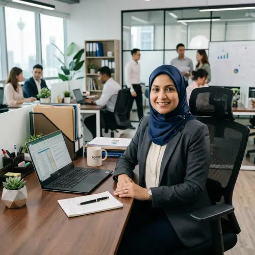Stylish Office Portrait of a Professional Woman