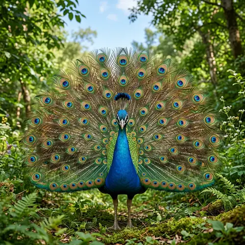 Cute Peacock Facing Towards You