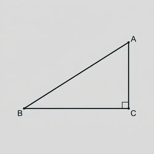 Straight Angled Triangle ABC | Geometric Image