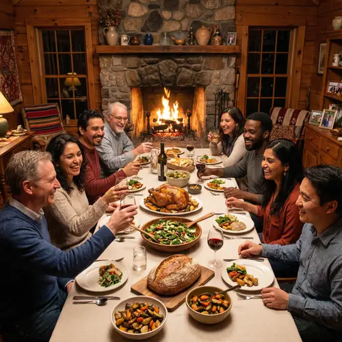 Intimate Gathering with Friends and Family - Unity, Love, and Warmth