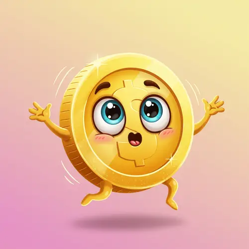 Playful Coin Creature: A Bouncing Gold Character