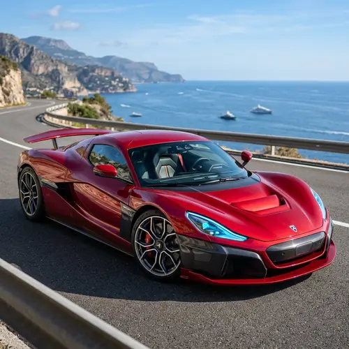 Glistening Cherry-Red Supercar | Aerodynamic Design