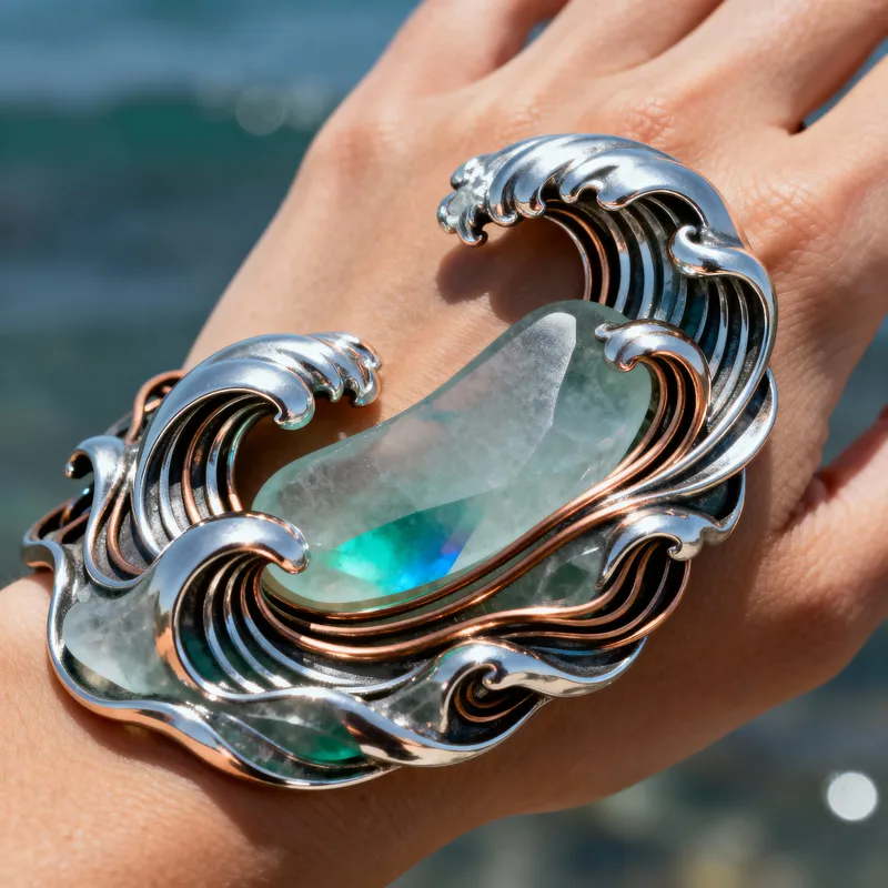 Ocean-Inspired Hand Jewelry Design Ocean-Inspired Hand Jewelry Design