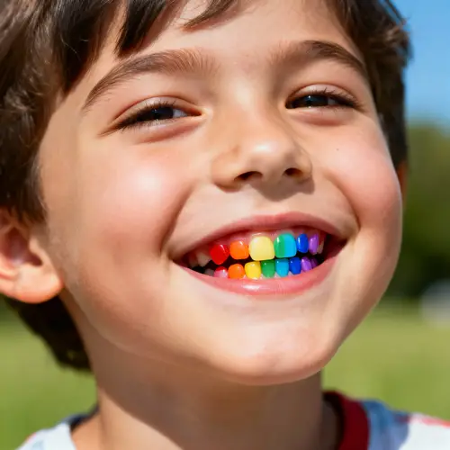 Rainbow Colored Teeth: A Smile of Joy