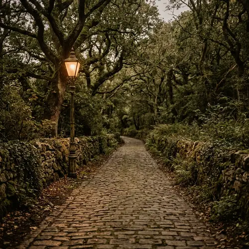 Vintage Cobblestone Pathway: A Timeless Walk