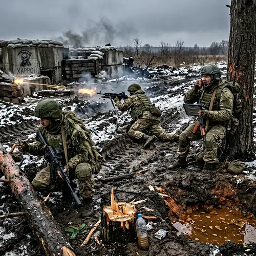 Dawn Combat Scene: Tactical Operations Unfold