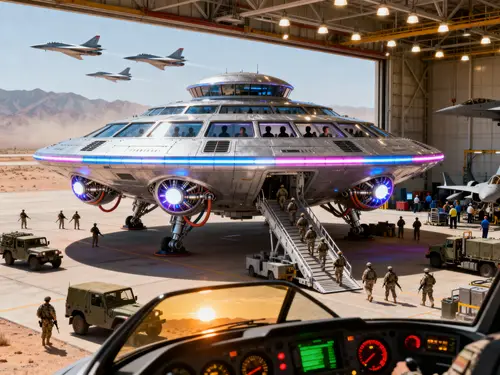 Alien Flying Saucer at Nellis Air Force Base