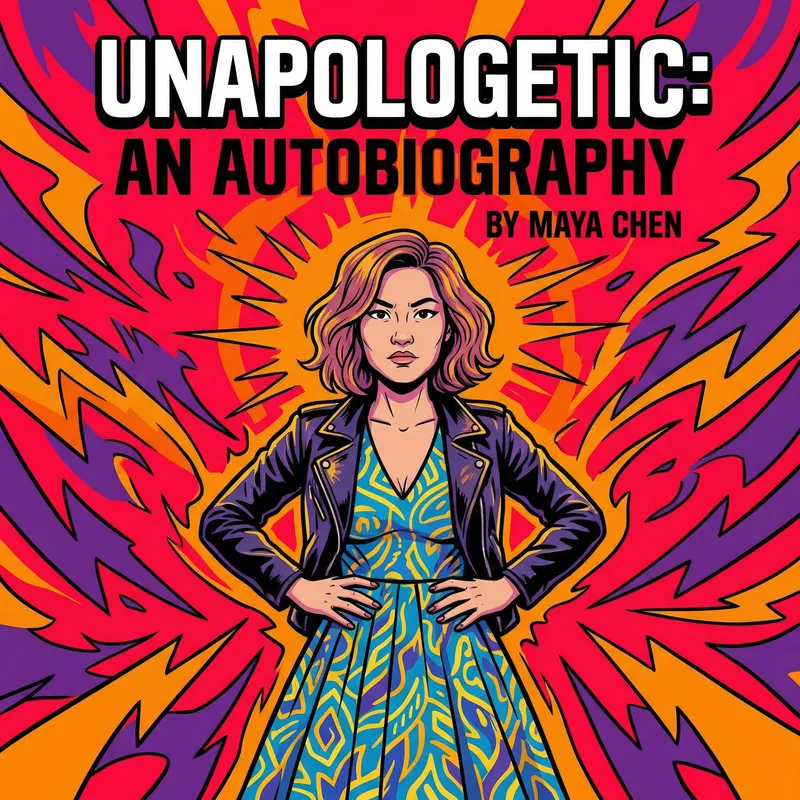 Confident Woman: Modern & Vibrant Autobiographical Illustration Confident Woman: Modern & Vibrant Autobiographical Illustration