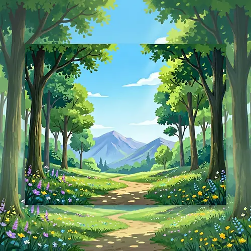 Tranquil Forest Landscape for Promotional Campaign