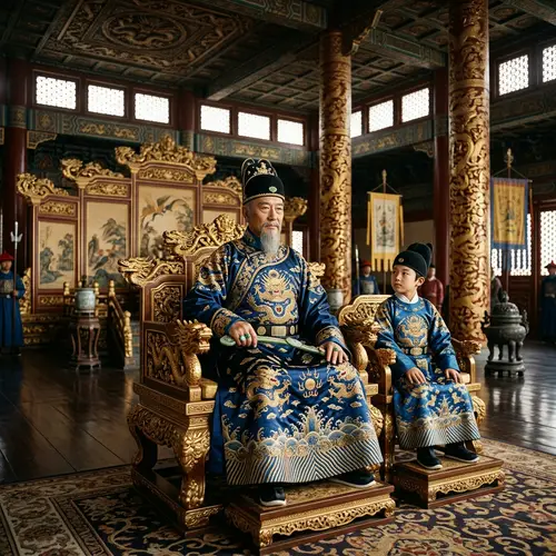 Ming Dynasty King and Son Portrait