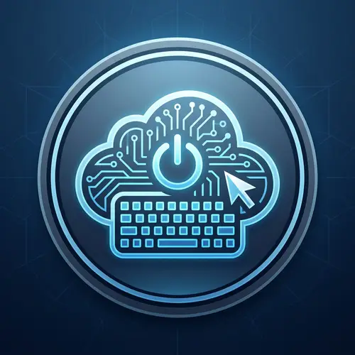 Modern Online Technology Store Icon | Digital Aesthetics