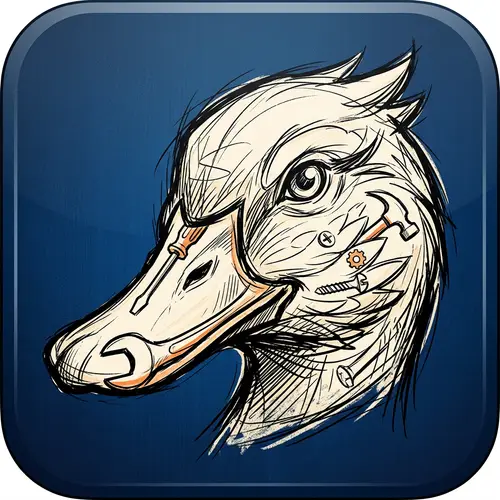 Unique Tool-Themed Toolduck App Icon Design for Utility Theme